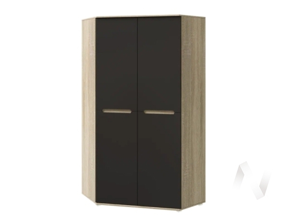 Шкаф угловой универсальный Спальня Ким (сонома/графит софт NEW)