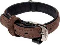 Nobby Ошейник Velours для собак, замша, коричневый, 12-14 мм, 27 см