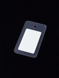 Бирка пластиковая прозрачная для одежды, ювелирных украшений