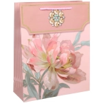 Пакет подарочный «Изящные цветы» 26*32*10 см, микс