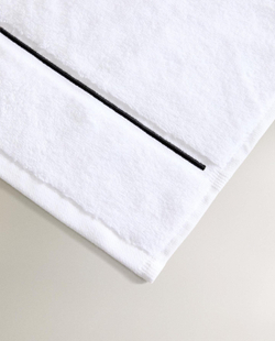 Zara Home - Банное полотенце с вышитым бордюром, белый, 50х90 см