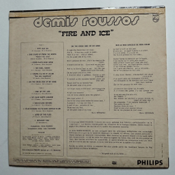 Винтажная виниловая пластинка LP Demis Roussos Fire And Ice (France 1971)