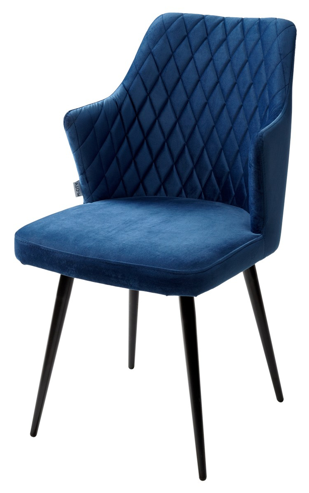 Стул М-City DISAUR Герман (Herman) поворотный на 360 градусов, Синий 29, Велюр, Черный каркас