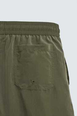 ZARA ДЛИННЫЕ ПЛАВКИ ИЗ МЯГКОЙ ТКАНИ, ХАКИ