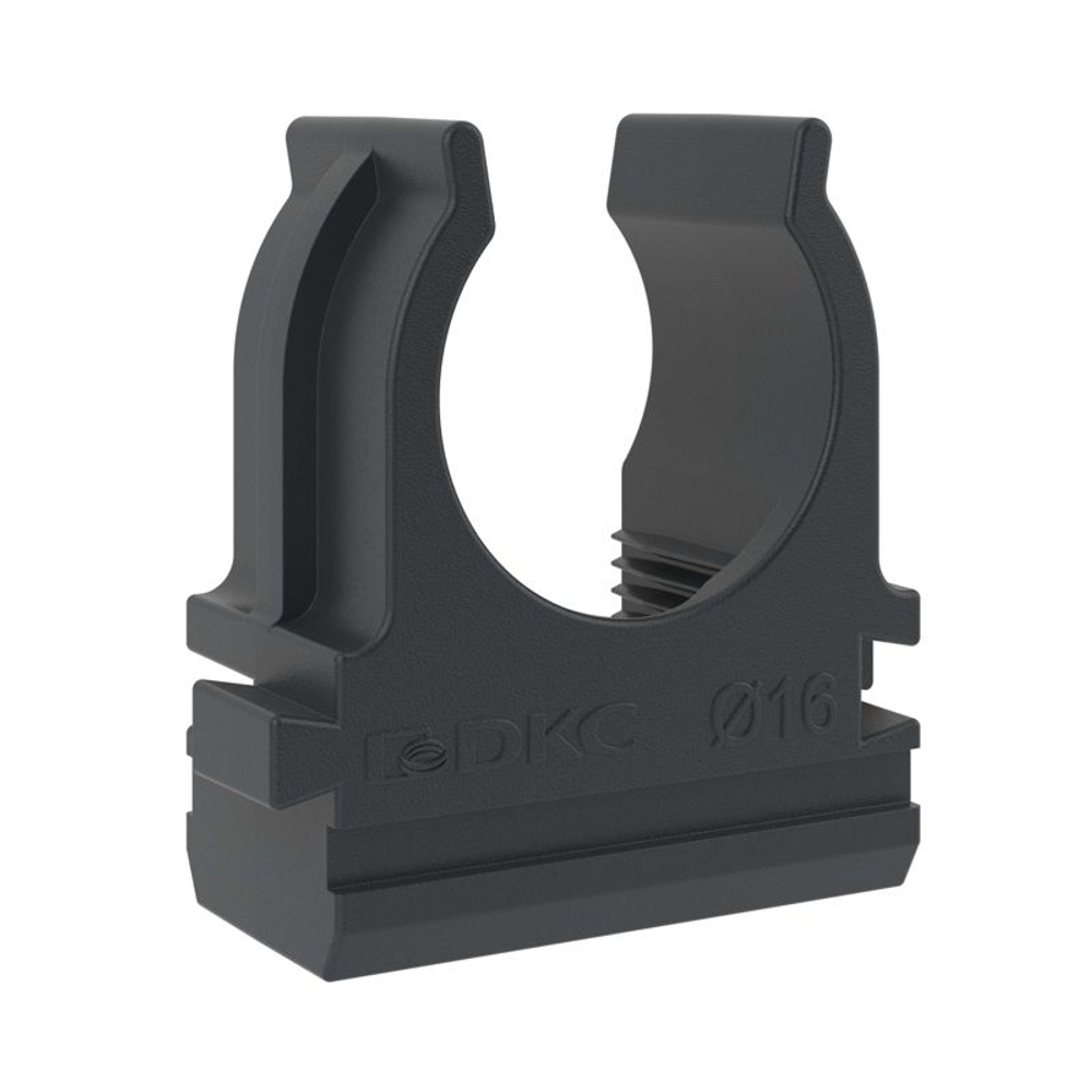 Держатель для труб (клипса) d16мм с защелкой черн. DKC 51016N