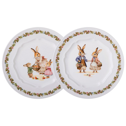 НАБОР ТАРЕЛОК ЗАКУСОЧНЫХ LEFARD 2 ШТ. "RABBITS FAMILY" 20,5 СМ