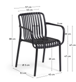 Садовый стул Isabellini в черном цвете