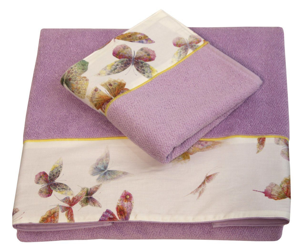Набор полотенец 2 шт Mirabello Small Butterflies сиреневый
