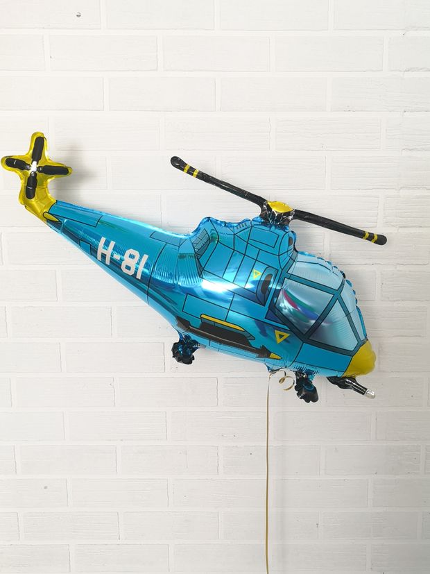 F Шар фигура Вертолет (синий) 38"/97 см (БГ-21)