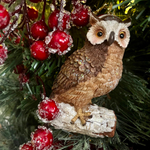 Зверёк на бревне, ёлочное украшение