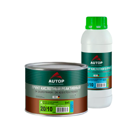 AUTOP 2К Грунт кислотный фосфатирующий 1+1(зеленый) 0,5л +0.5л