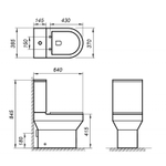 Унитаз компакт BelBagno Norma BB339CPR/BB2111SC без бачка с сиденьем Микролифт