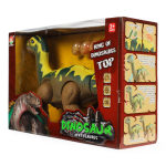 Динозавр Апатозавр коричневый. Ходит, откладывает яйца, свет/звук WB-00700/коричневый (Junfa)