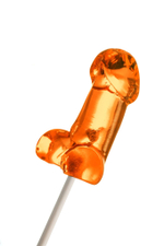 Набор из 2 мини-леденцов в форме члена со вкусом амаретто (Цвет: оранжевый)