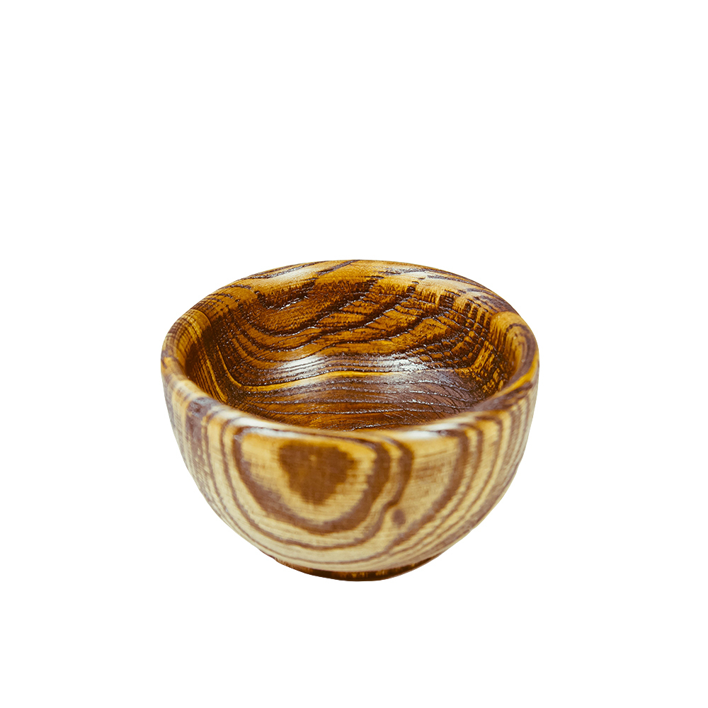 Деревянная текстурированная чаша-тарелка Art of Siberia из дерева вяз. T50