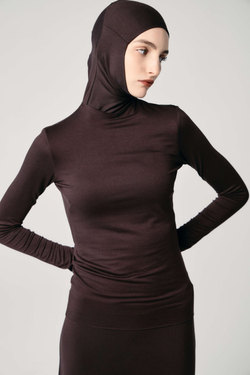 Лонгслив «Силуэт» коричневый