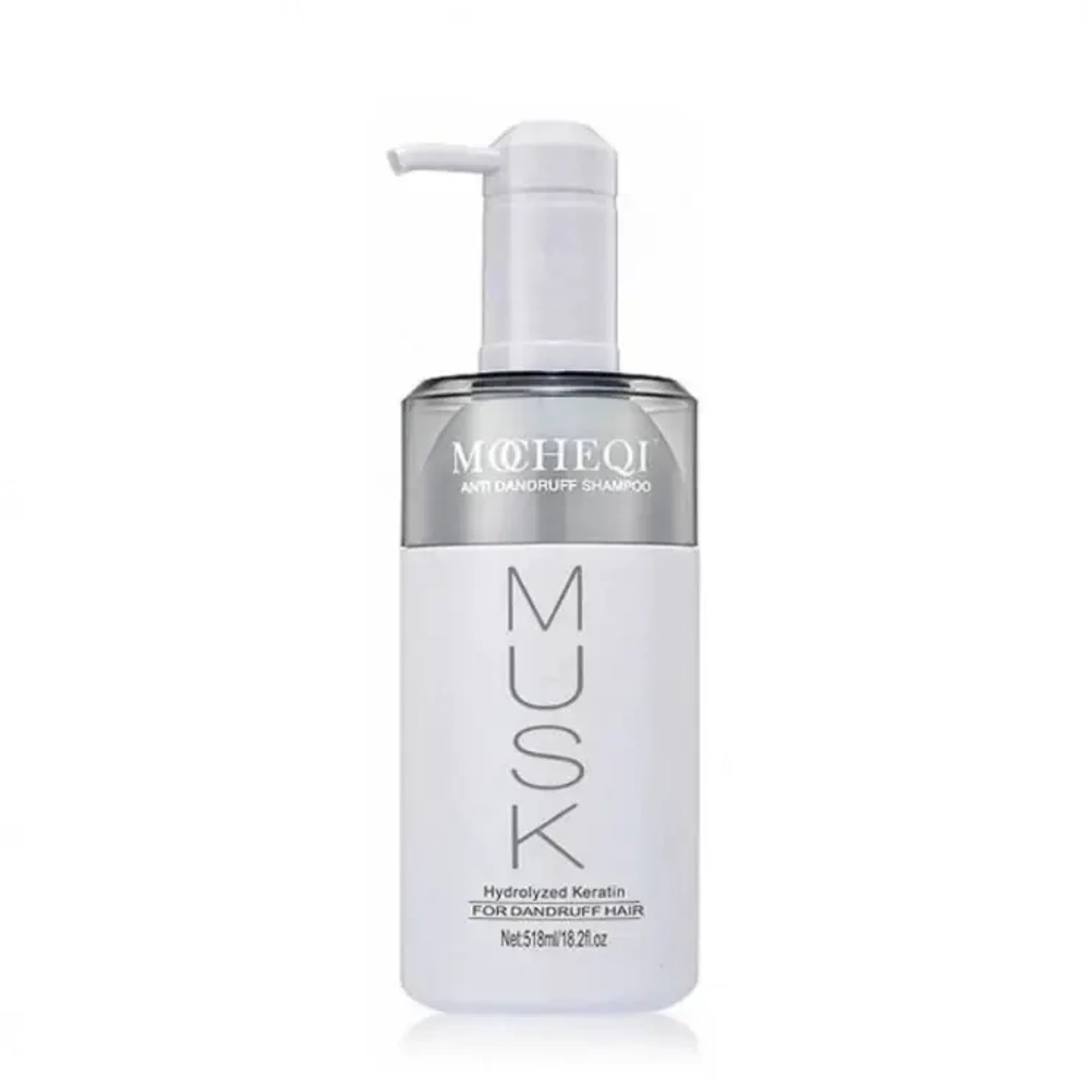 Шампунь для волос Mocheqi musk hydrolyzed keratin с кератином и маслом жожоба от выпадения  518 мл