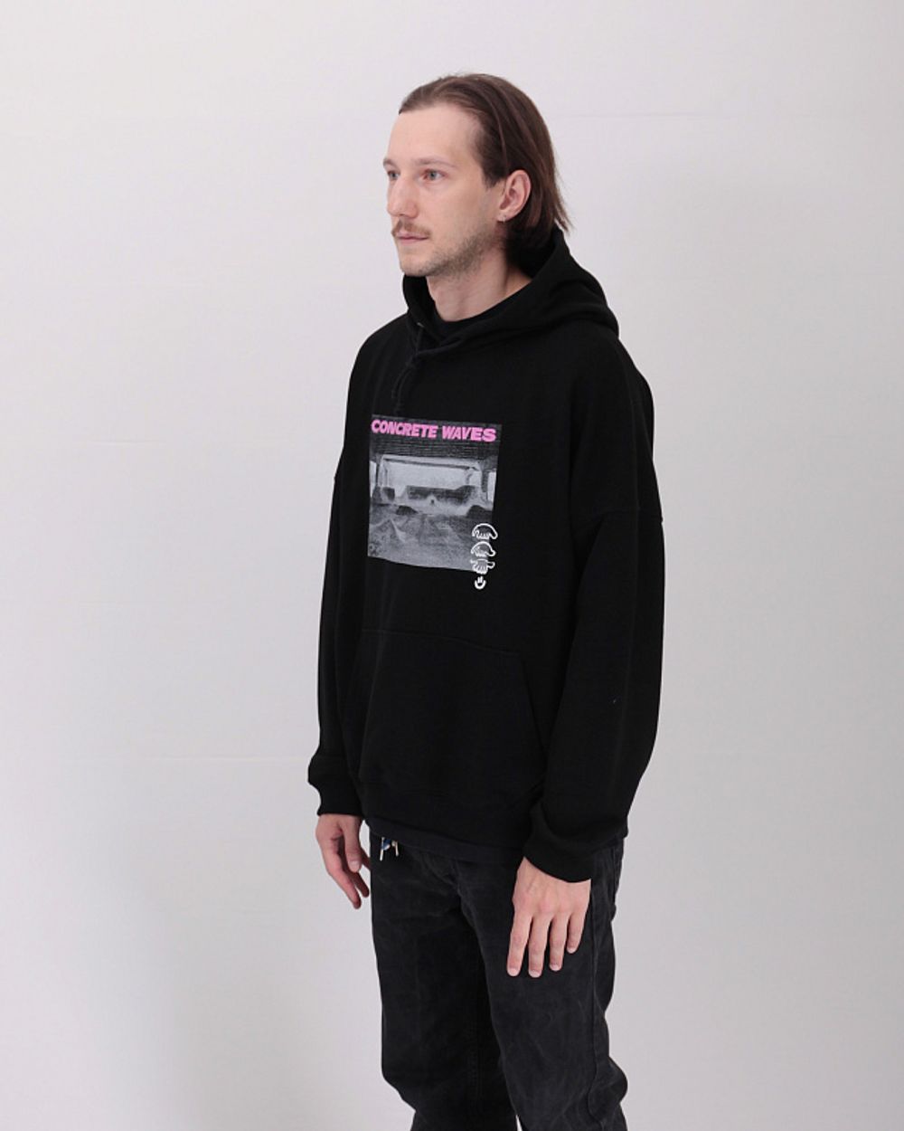 Худи ANTEATER Black Waves Черный