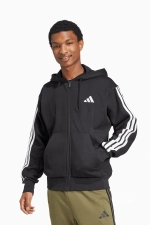 Кофта adidas Essentials 3-Stripes Fleece - черный