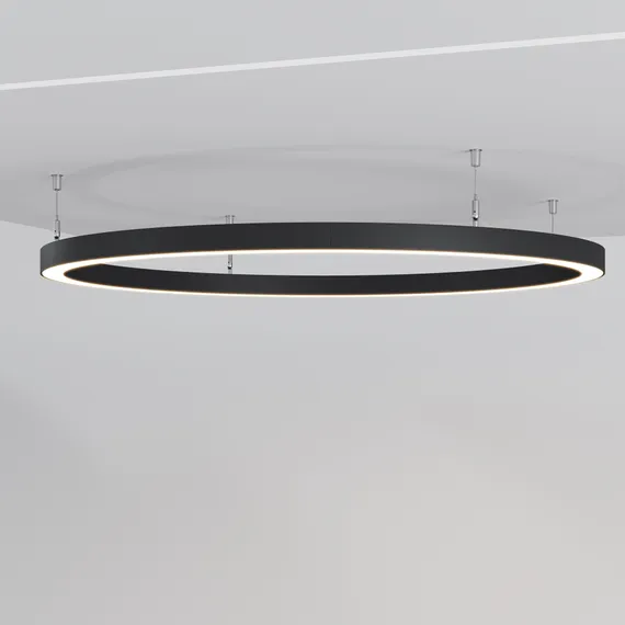 Радиусный профиль 35x35 D800мм 1/8 круга черный Led Strip alm-3535r-b-d-45°-0.8m