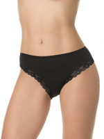 Бамбуковые трусики-слипы с кружевной оторочкой (Размер: L) (Цвет: белый)