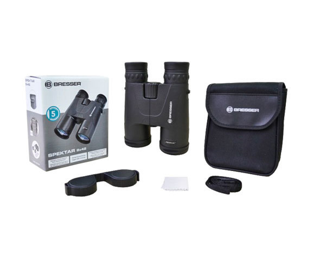 Комплект поставки бинокля Bresser Spektar 8x42