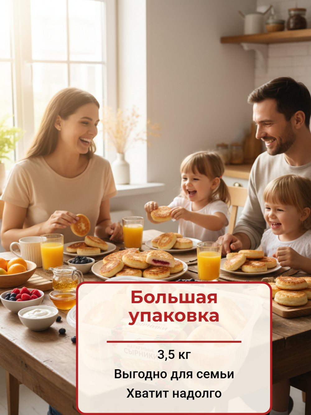 Сырники с вишневой начинкой "Мираторг" 3,5 кг