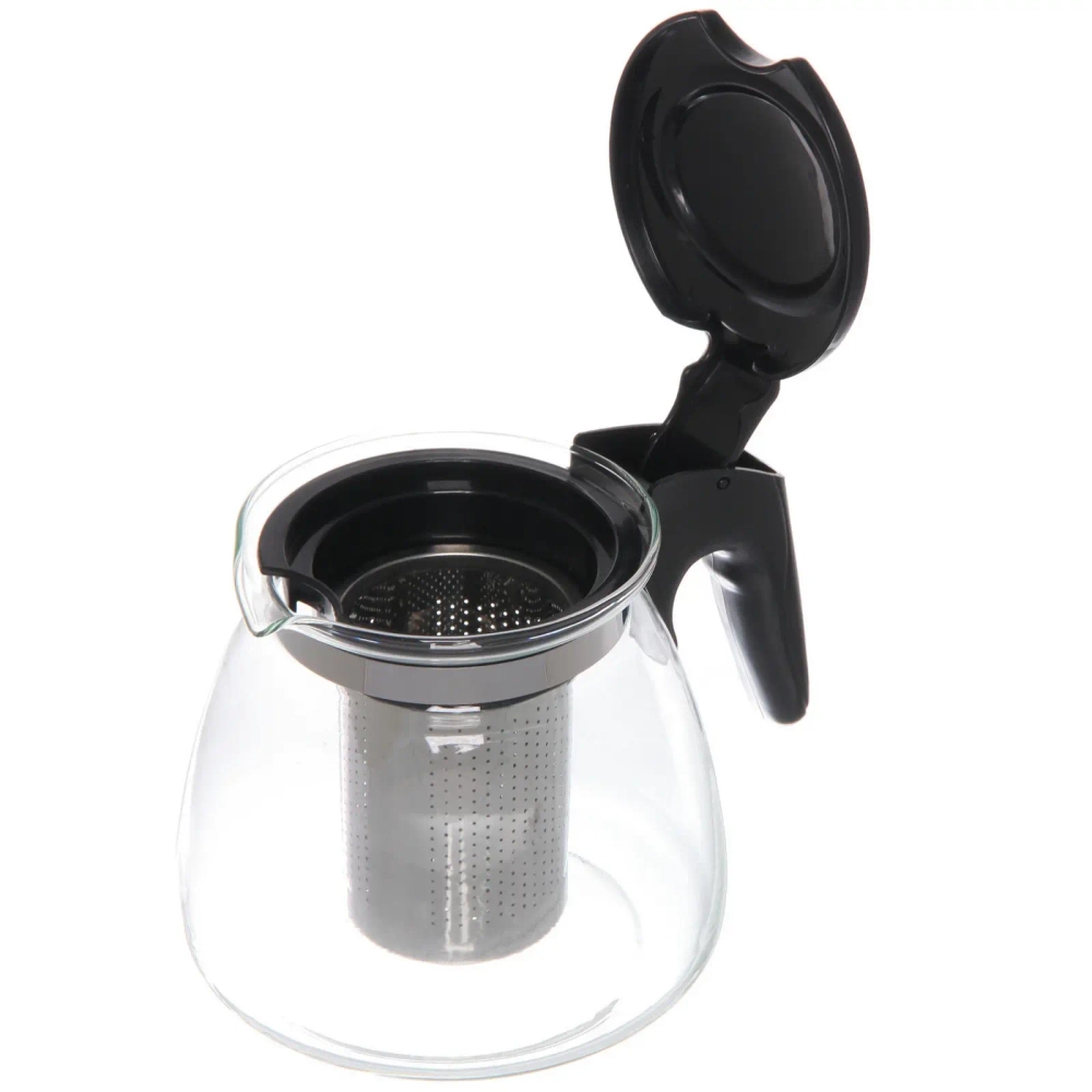 Чайник заварочный стеклянный 900мл «Ассорти», микс цветов