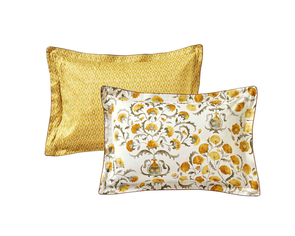 Постельное белье 2 спальное евро Blanc des Vosges Jardin Oriental Miel