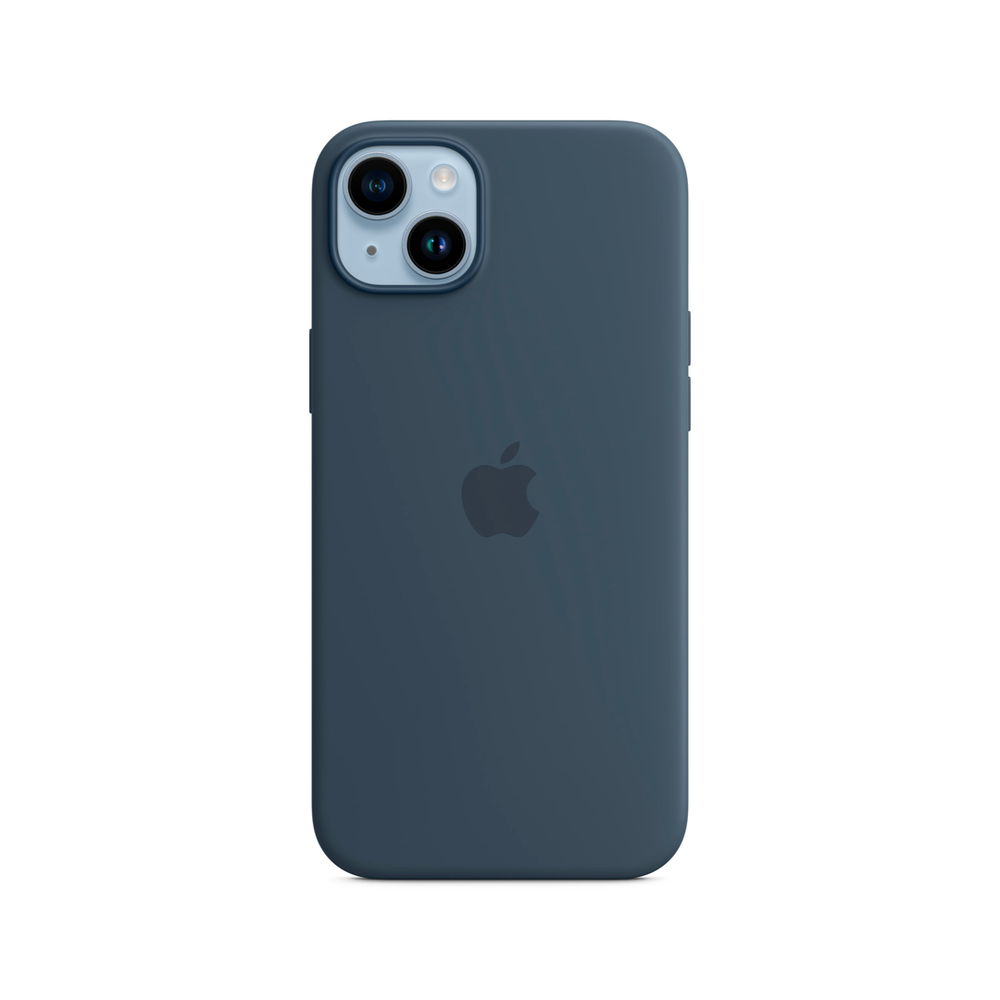 Силиконовый чехол с поддержкой MagSafe Apple Silicone Case для iPhone 14 Plus, Storm Blue (Штормовое небо)