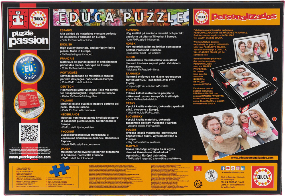 Пазл Educa "Дракон, принцесса и единорог", 1500 деталей , арт.17696, фэнтази, от 12 лет