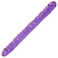 Двухсторонний фиолетовый фаллоимитатор 45,7см Doc Johnson Double Dong Purple Crystal Jellie 0287-06-CD