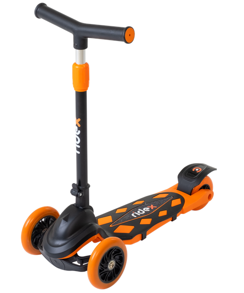 Самокат детский 3-х колесный RIDEX 3D Robin, 120/90 мм, оранжевый