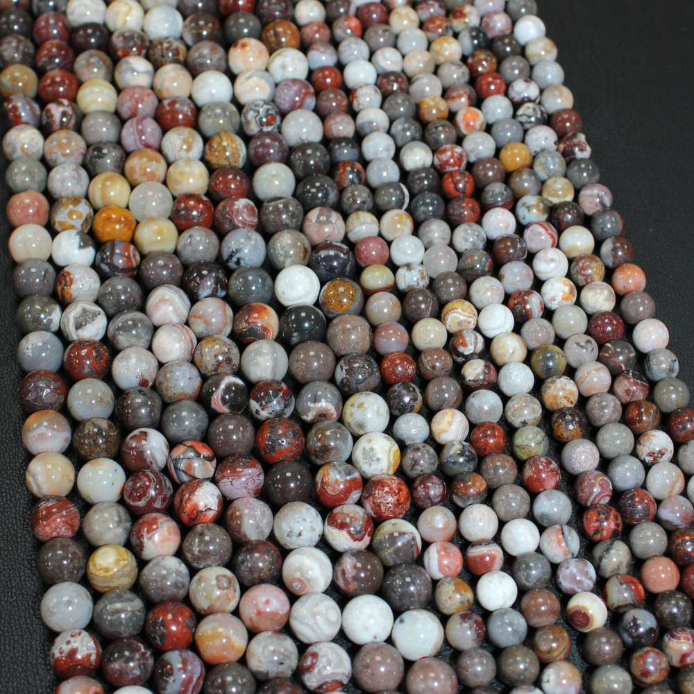 Агат мексиканский бусины 6мм 8мм