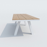 Обеденная группа Ideal Patio МИРРА СОЛА каркас белый, стол поливуд 220, текстилен белый