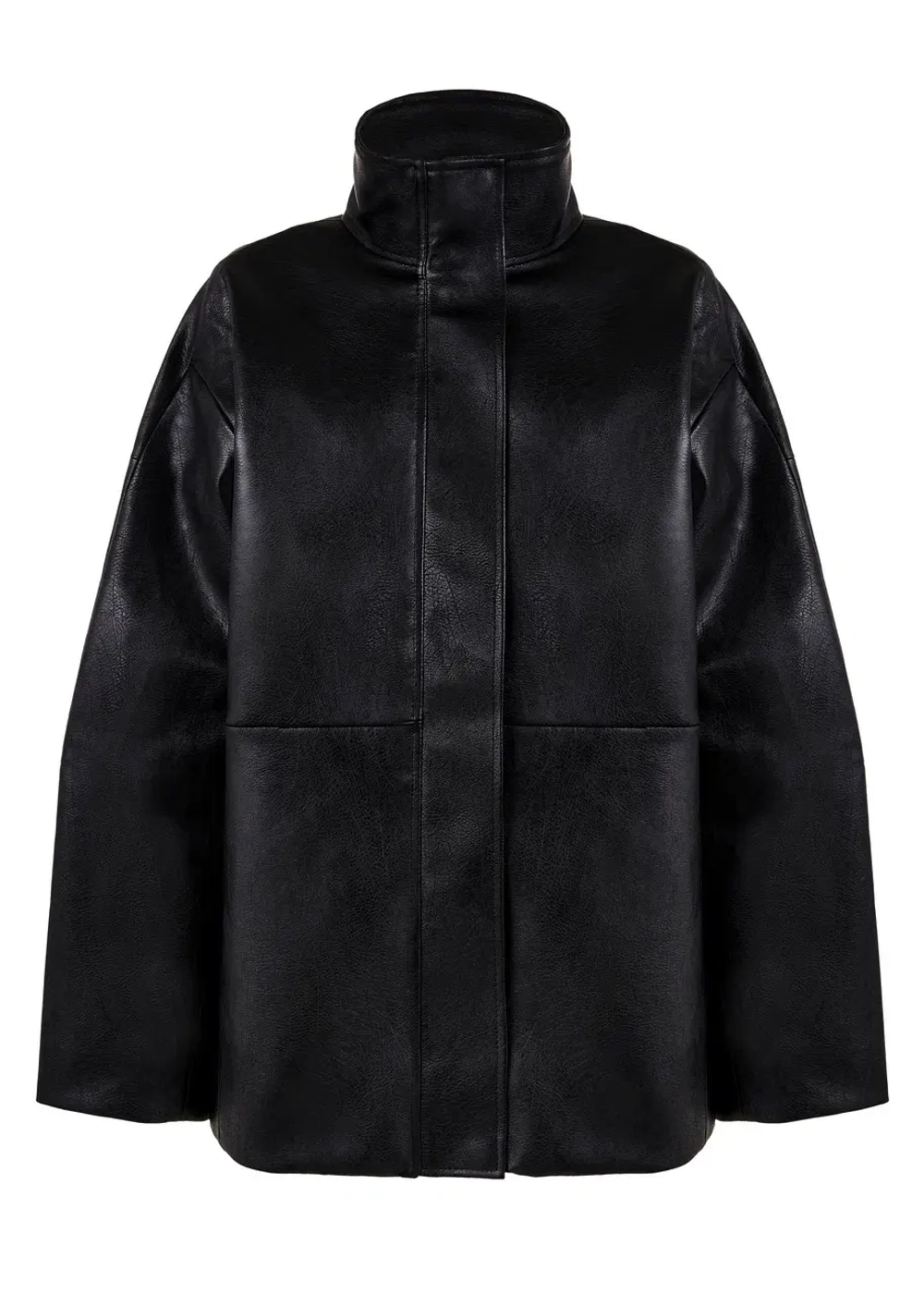 Куртка из экокожи черная