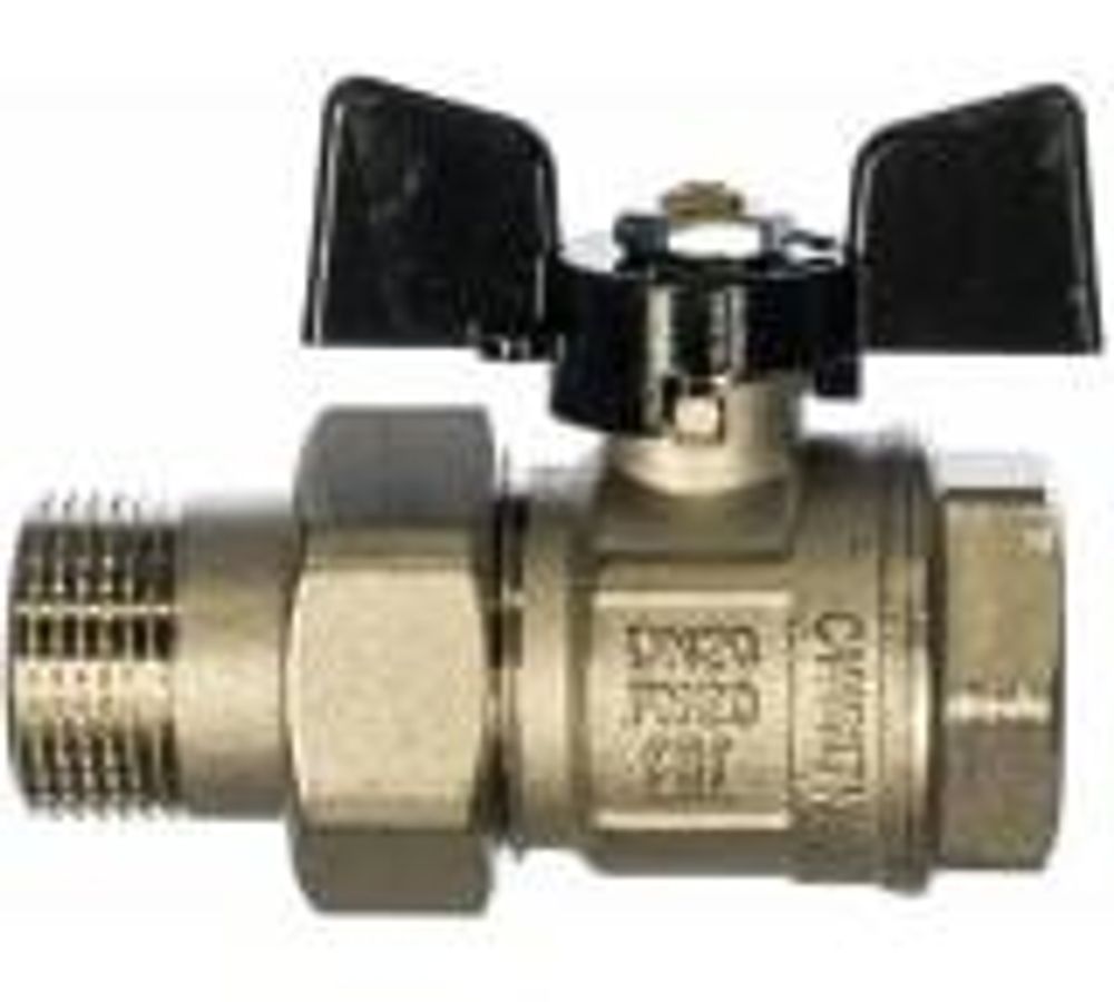 Кран шаровый  3/4" американка г/ш бабочка