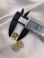 Пуговицы Бежевые Эмаль Прозрачные 18 мм