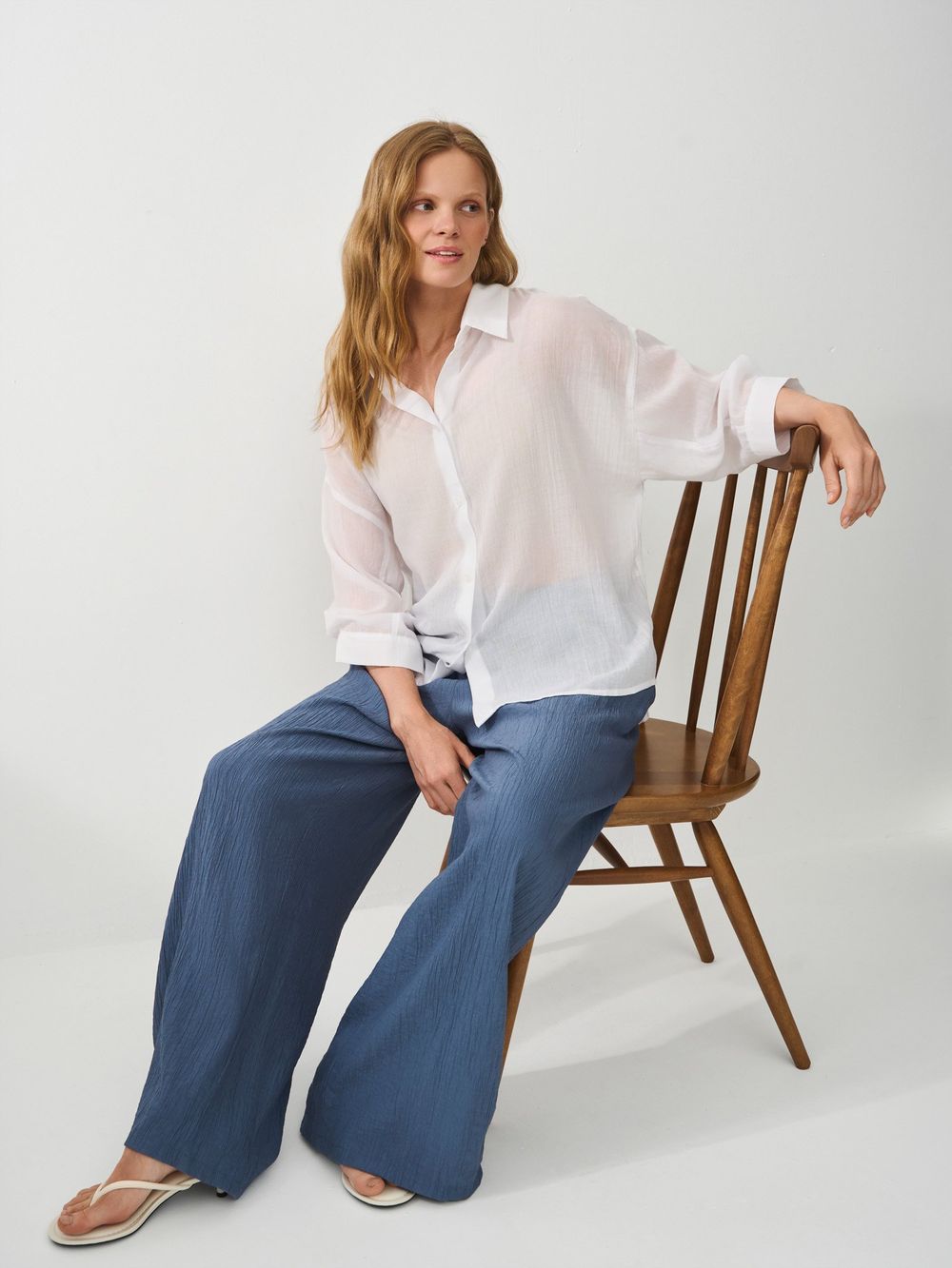 Рубашка из хлопка "Белая" женская