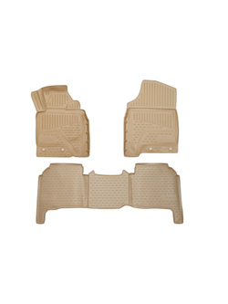 Коврики в салон для TOYOTA Land Cruiser (200 р) 2012- правый руль, 3шт. (бежевый, полиуретан) ELEMENT3DA0N025212K