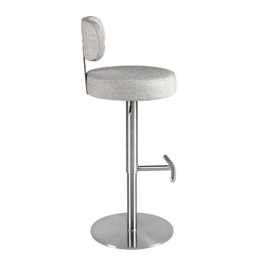 Поворотный барный стул 4230 из серой ткани