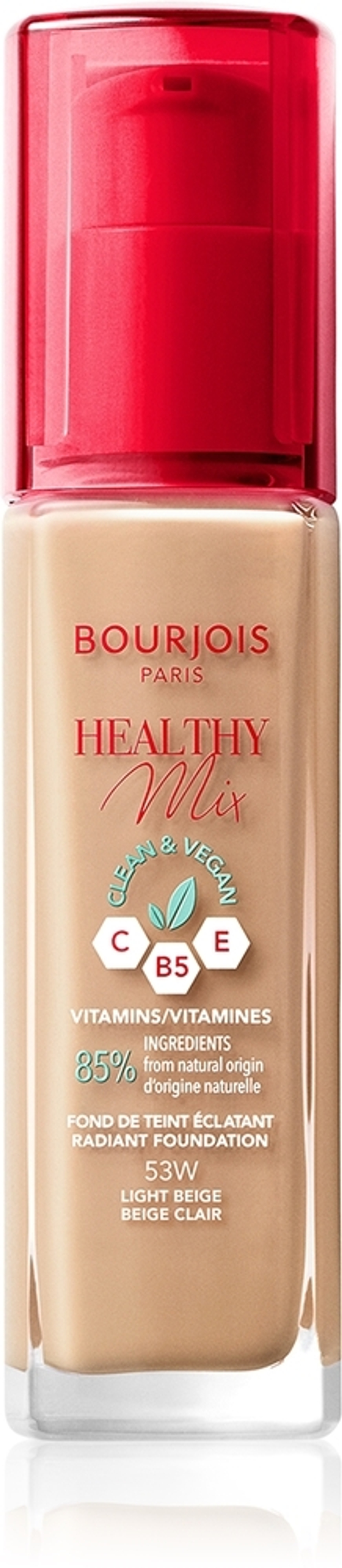 Bourjois Healthy Mix - осветляющий увлажняющий тональный крем 24 часа., 30 ml
