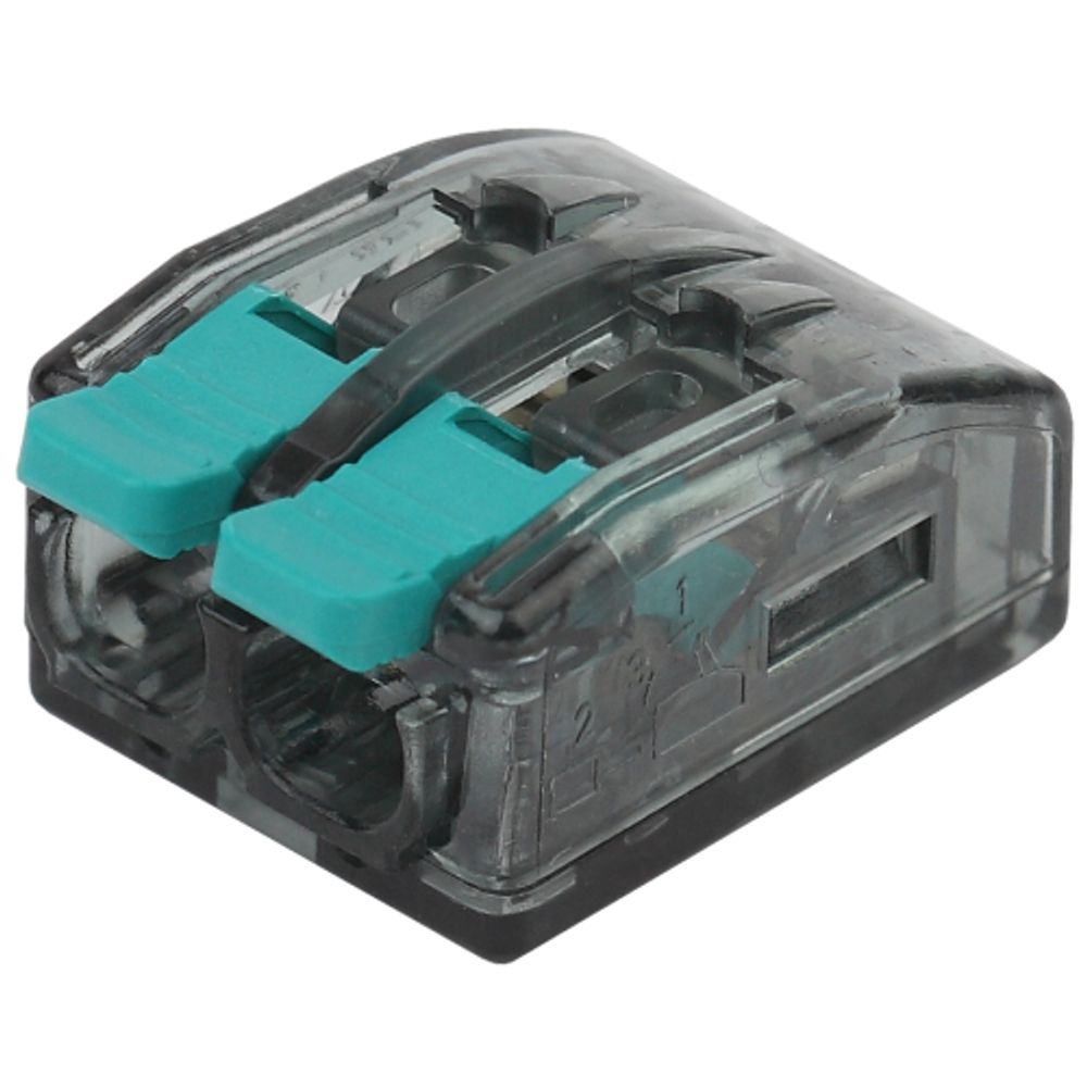 Клемма ЭРА NO-224-49 компактная серия 412 с рычагом 2 отверстия 0.5-4 мм2 упаковка 2 шт | Клеммы