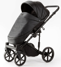 Детская коляска Adamex Locco Light Deluxe 2 в 1 LL-SA02 (ЧЕРН.КОЖА)