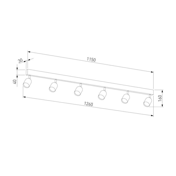 Спот TK Lighting 1022 Top Black Gold