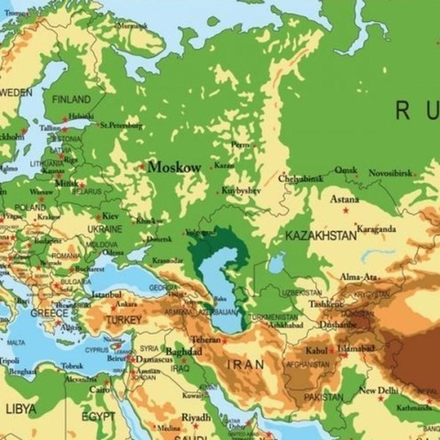 Бумага упак Карта мира 70х100см