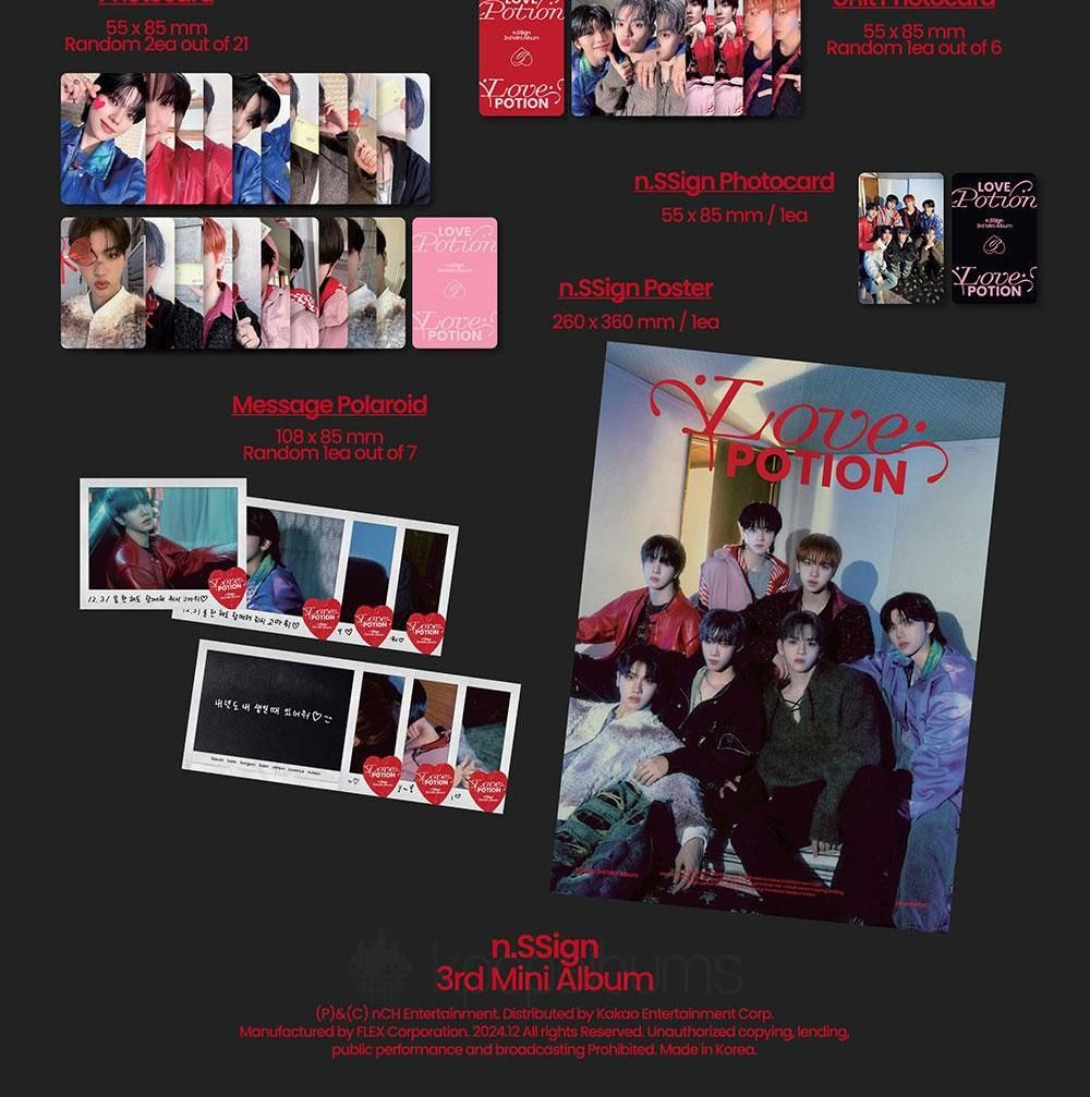 Альбом N.SSIGN - LOVE POTION 3rd Mini Album 2 Version SET