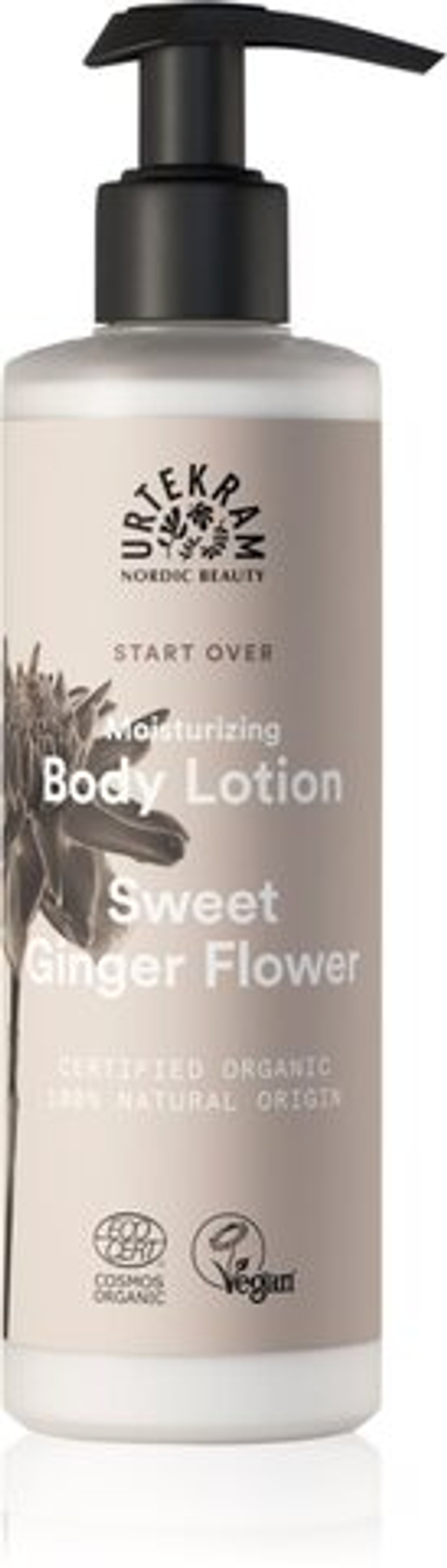 Urtekram Sweet Ginger Flower - нежное молочко для тела с экстрактами алоэ вера и имбиря /   245  ml  / GTIN 5701058011547