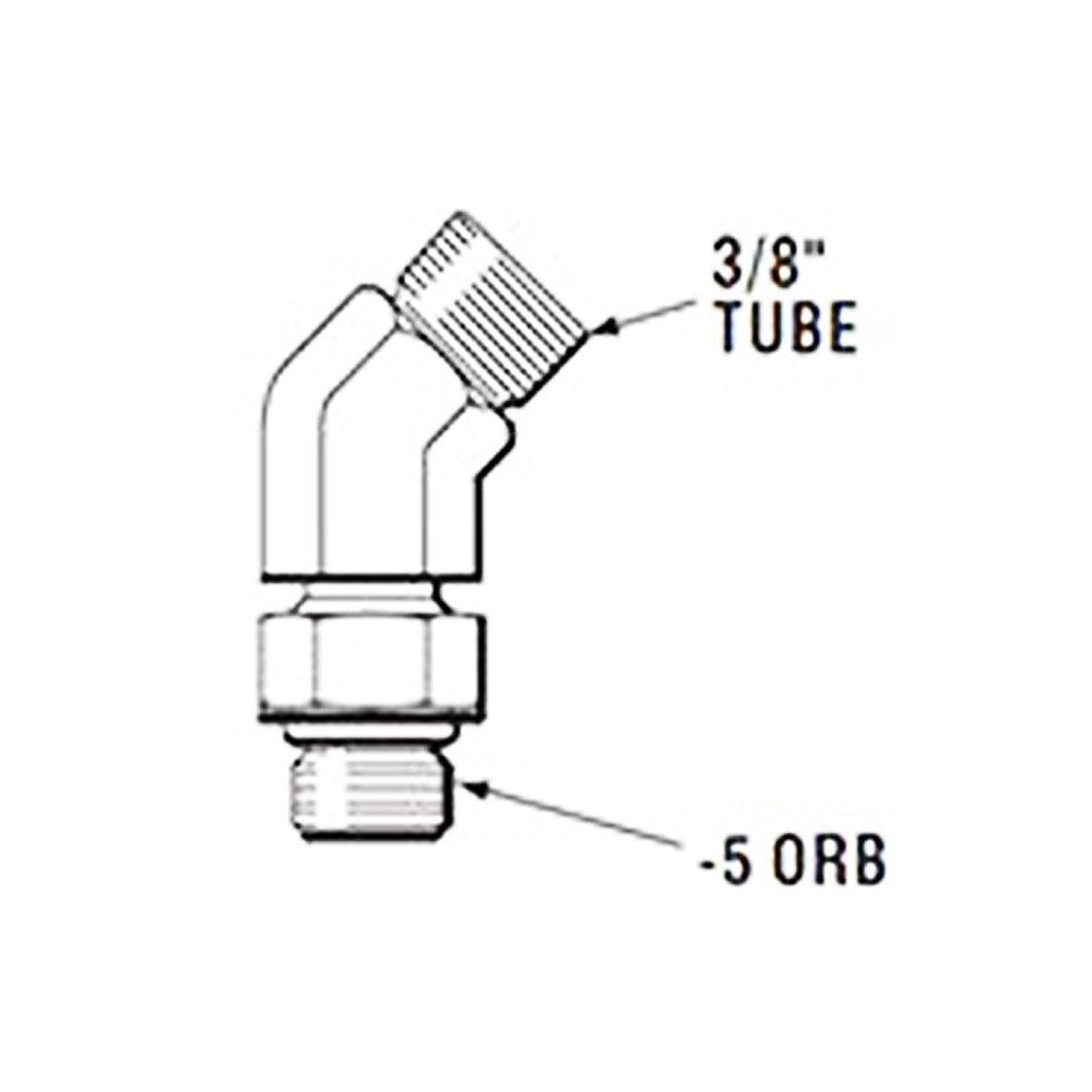 Штуцер рулевой машинки HF6011, угловой, 360 градусов (10259069)