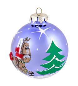 НФШ-1522/3 Ел.украшение Шар «Лошадка с гривой» 85 мм